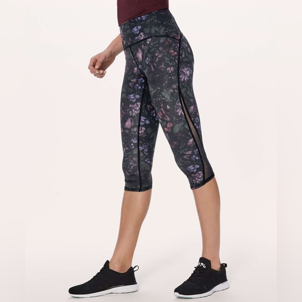 Lululemon Train Times Crop (17") Frozen Flourish Multi / Black